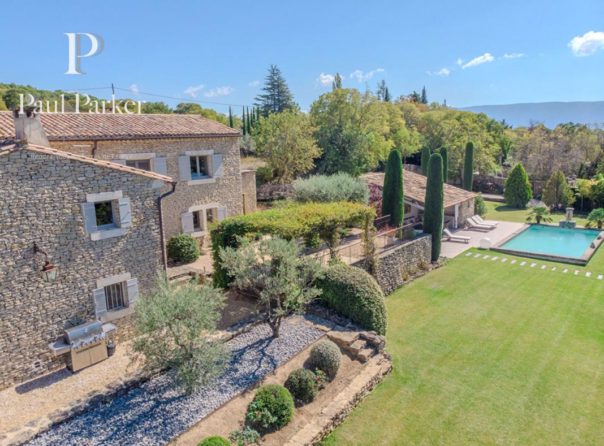 Gordes 84220: Mas Provençal  en pierre 370 m2 avec piscine sur un parc de 5000m2 - 380578H3PPSC